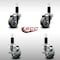 Service Caster 3'' SS Gray Poly Wheel Swivel 1-1/4'' Expanding Stem Caster Set 2 Brakes, 4PK SCC-SSEX20S314-PPUB-2-TLB-2-114 - alternate 5